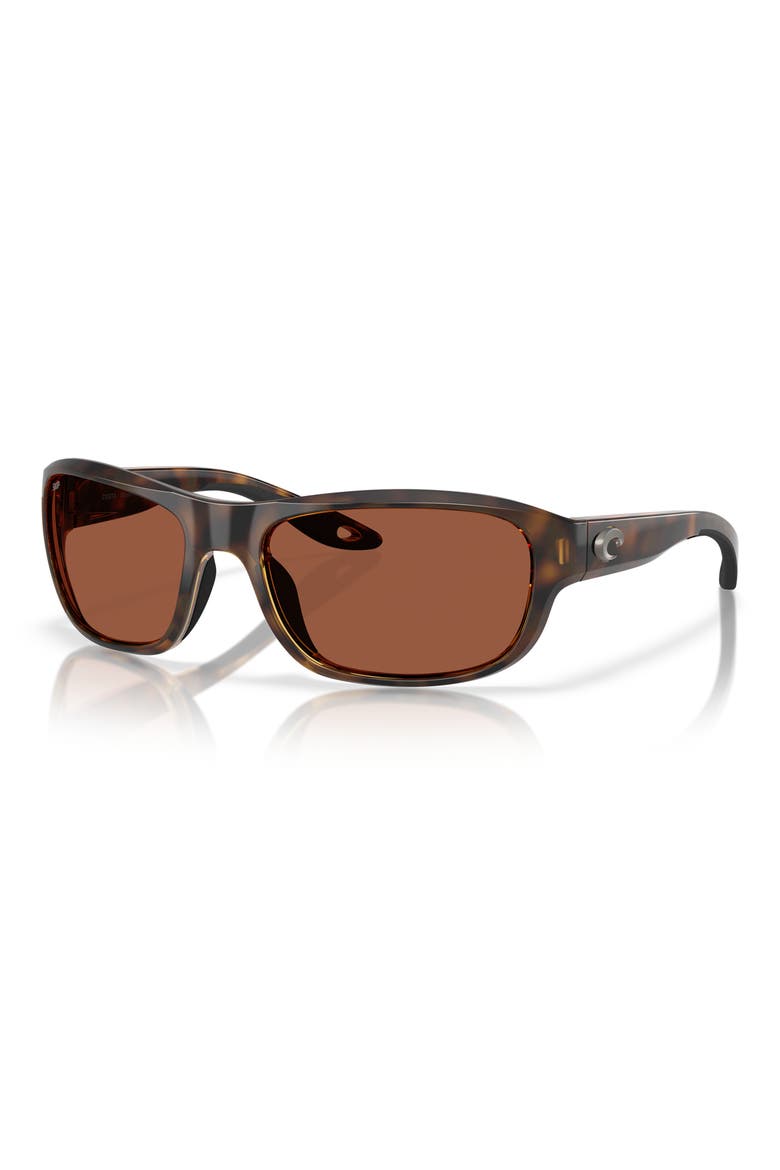 Clipperton 58mm Polarized Rectangular Sunglasses, Alternate, color, TORTOISE/ COPPER 580P