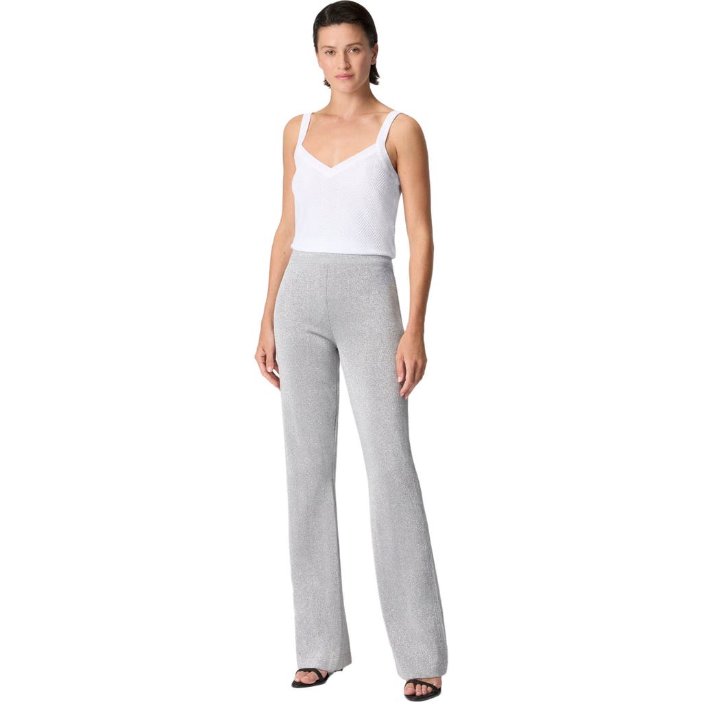 Missoni Lamé Fabric Flare Trousers in Light Blue at Nordstrom, Size 40