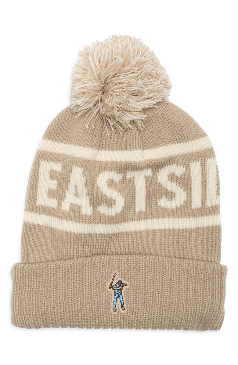 Eastside Golf Pom Pom Beanie, Main, color, Taupe