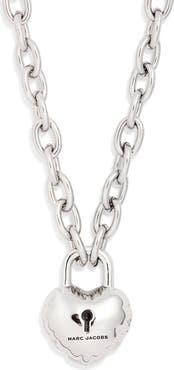Marc Jacobs Balloon Heart Lock Pendant Necklace