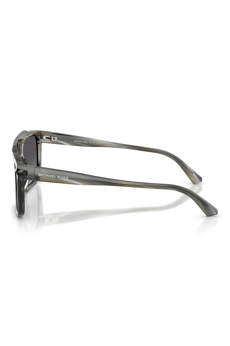 Boston 57mm Polarized Square Sunglasses, Alternate, color, CHARCOAL HORN / GREY POLAR