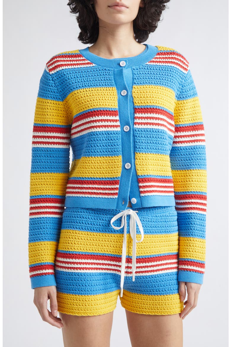 Tammy Striped Cotton Cardigan, Alternate, color, BLUE MULTISTRIPE