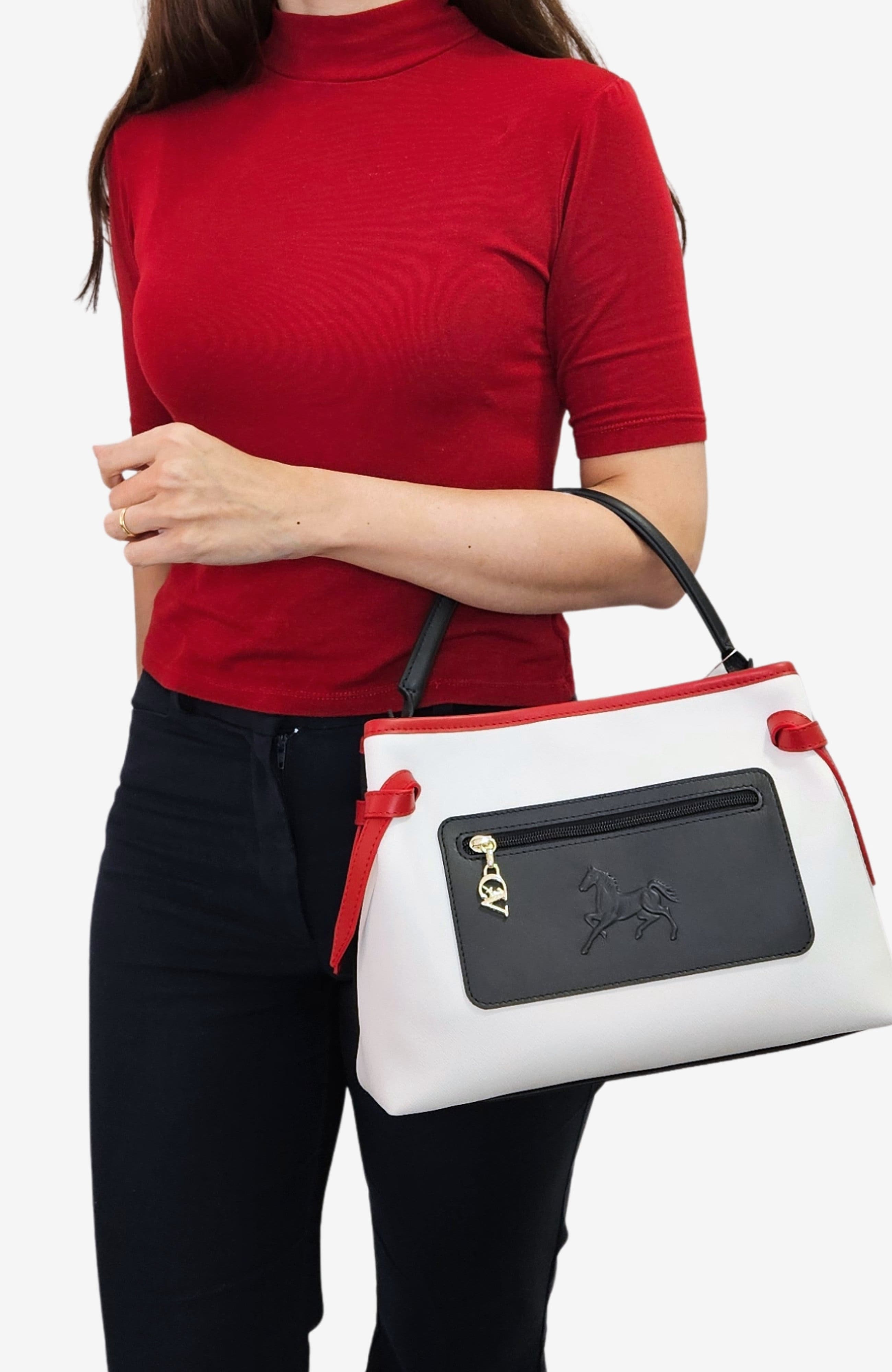 Horse By Cavalinho Handbag 627, Alternate, color, Navy / White / Red