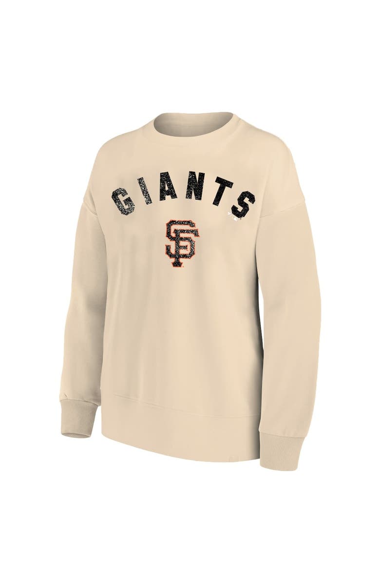 PROFILE Women's Profile  Oatmeal San Francisco Giants Plus Size French Terry Pullover Sweatshirt, Alternate, color, Oatmeal