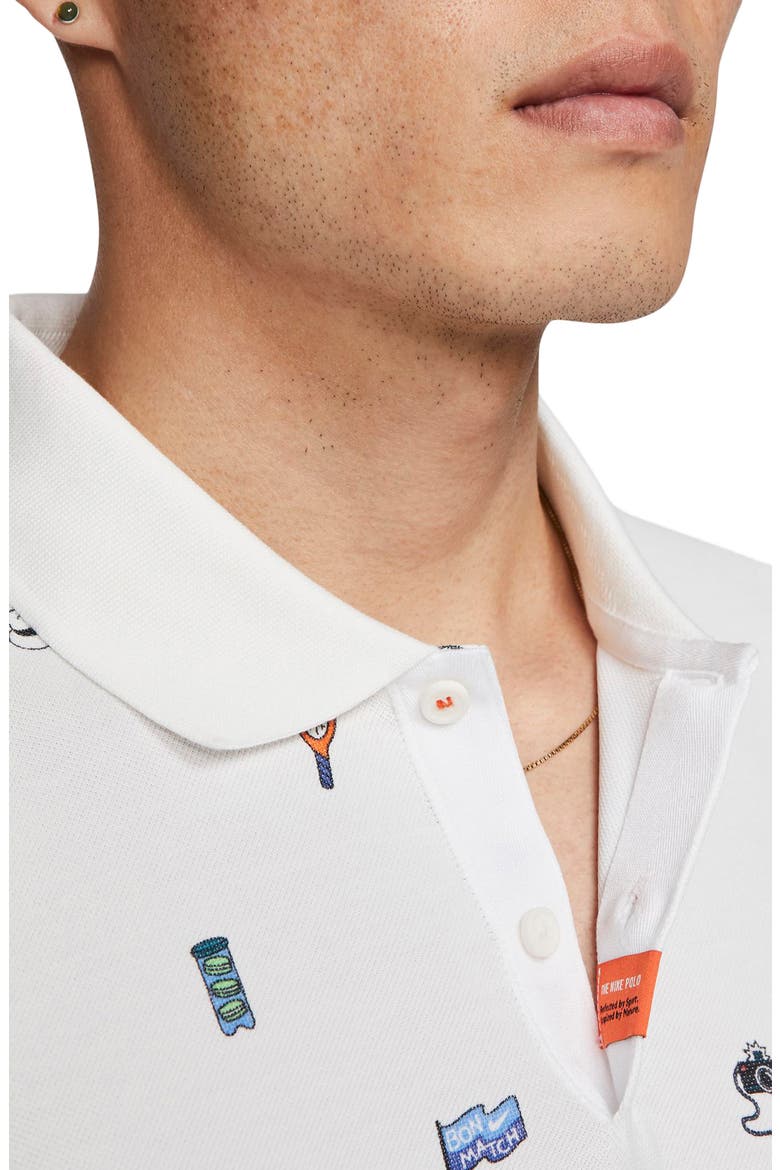 Veneer Standard Polo Shirt, Alternate, color, WHITE