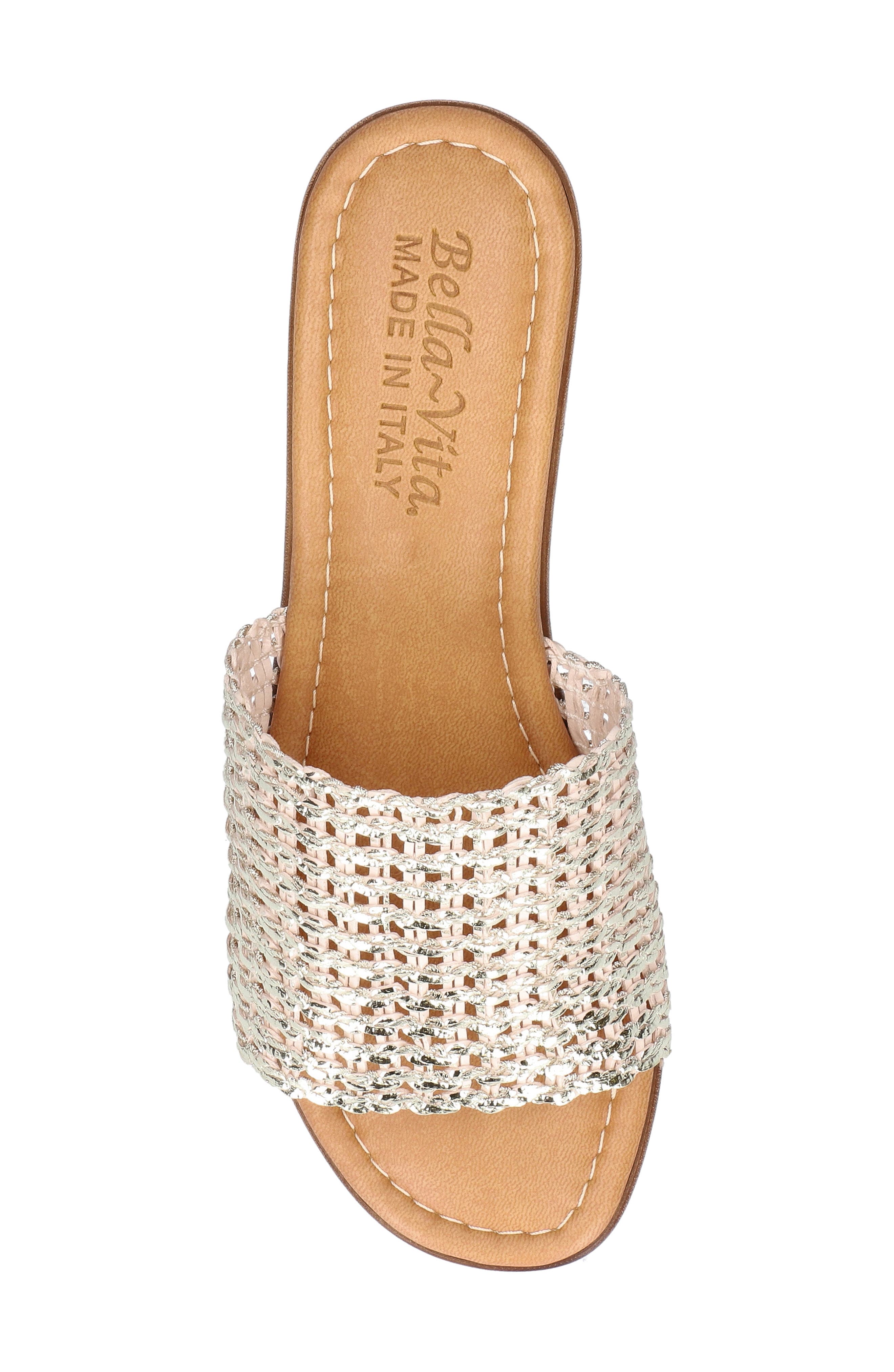 Bella Vita Eni-Italy Slide Sandal, Alternate, color, Gold Woven