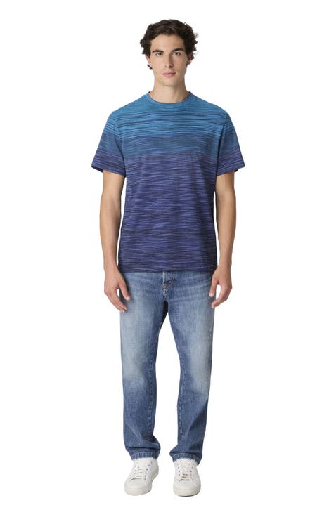 T-shirt With Faded Flame Pattern