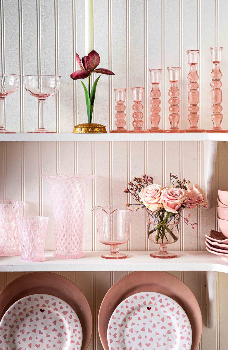 Juliska Provence Hurricane Vase, Alternate, color, Blush