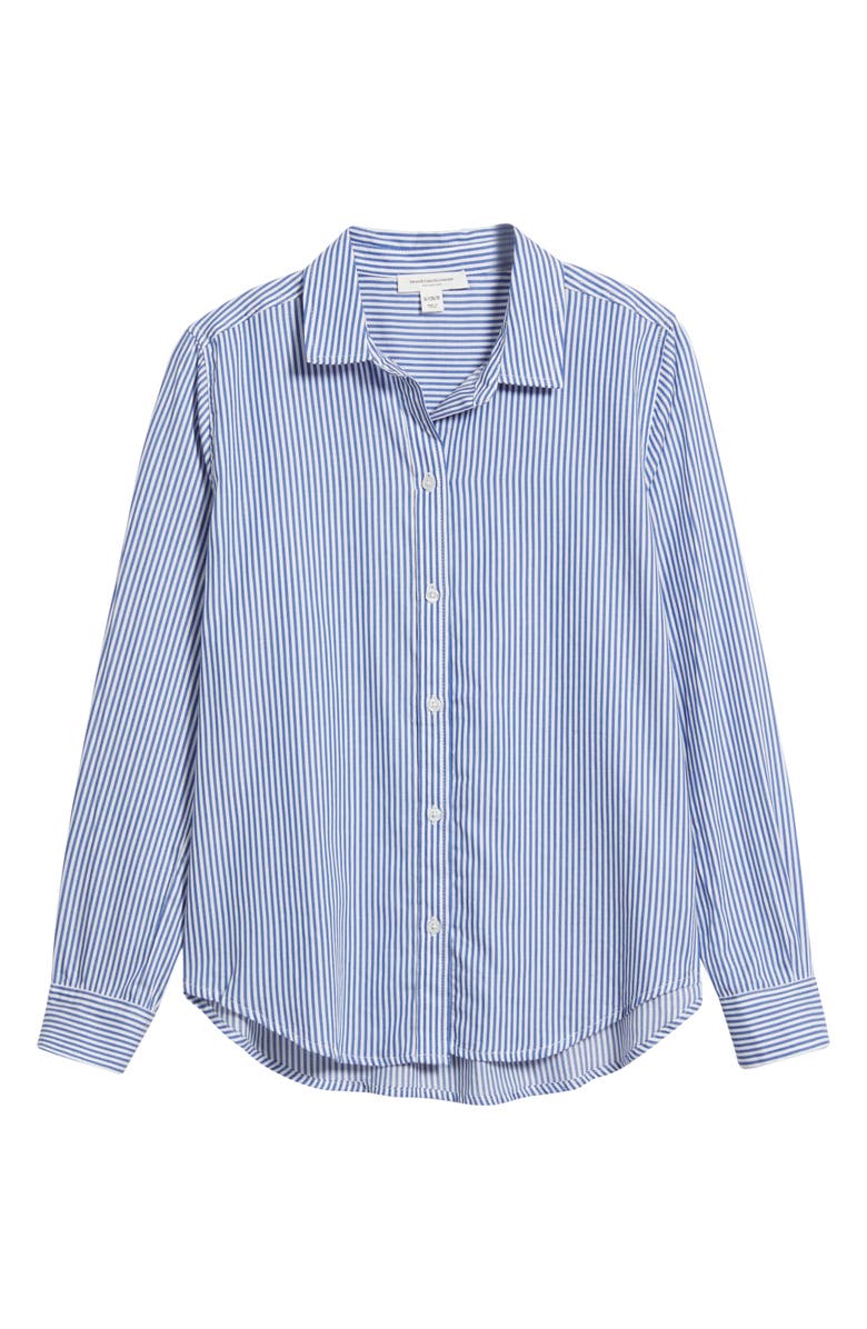 beachlunchlounge Belly Cotton Shirt, Alternate, color, Blue Stone