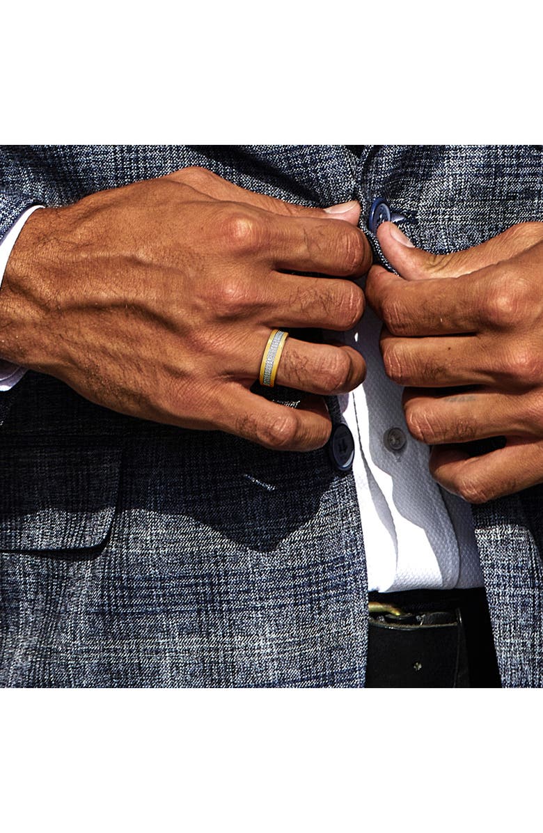 DELMAR Men's Diamond Band Ring - 0.10ct., Alternate, color, Yellow