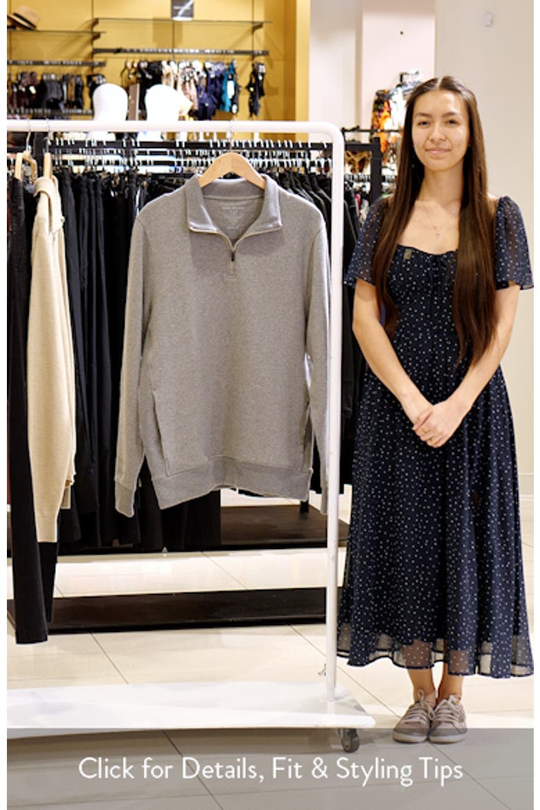 Ace Cotton Blend French Terry Half Zip Pullover video