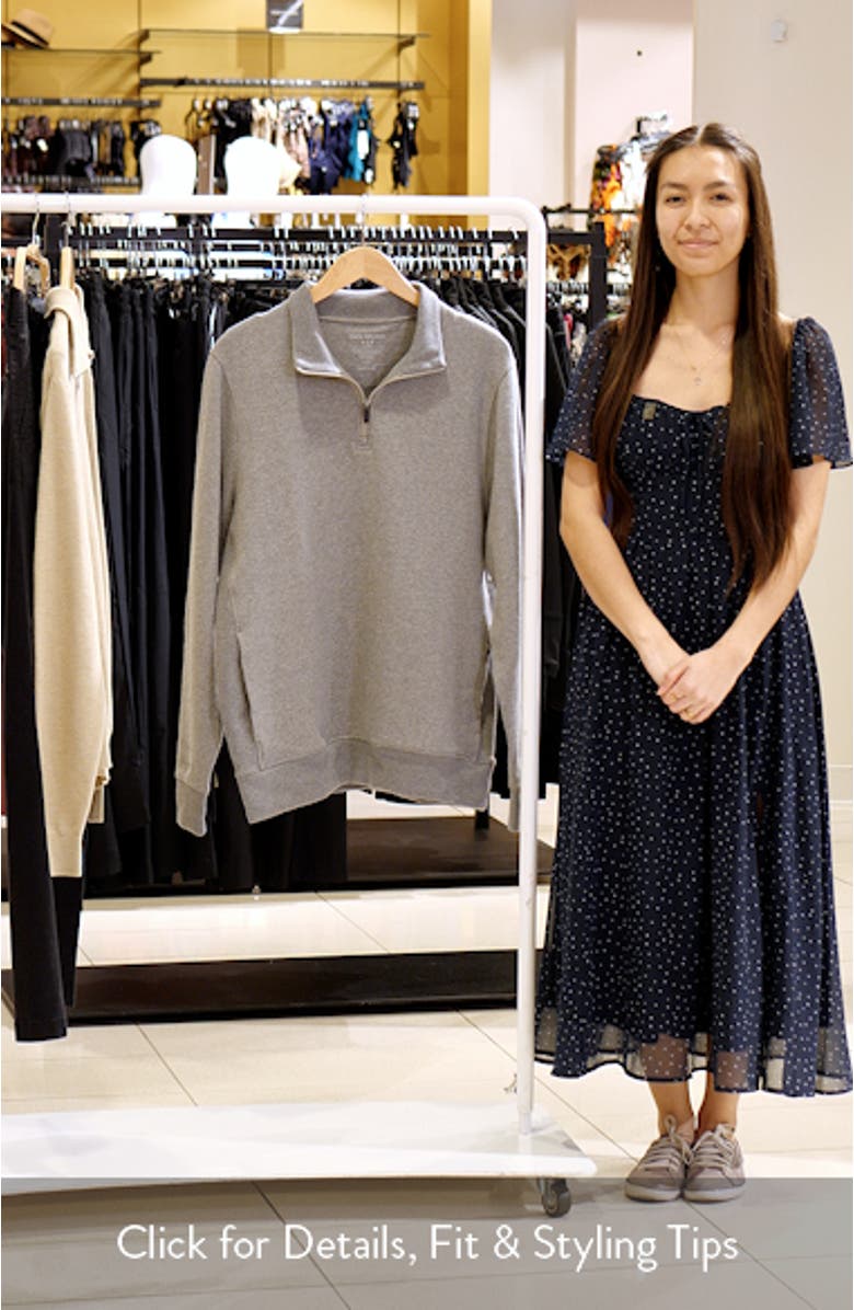 Ace Cotton Blend French Terry Half Zip Pullover, sales video thumbnail