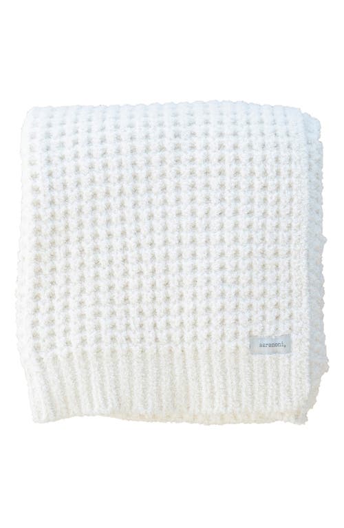 Saranoni Waffle Toddler Blanket In White