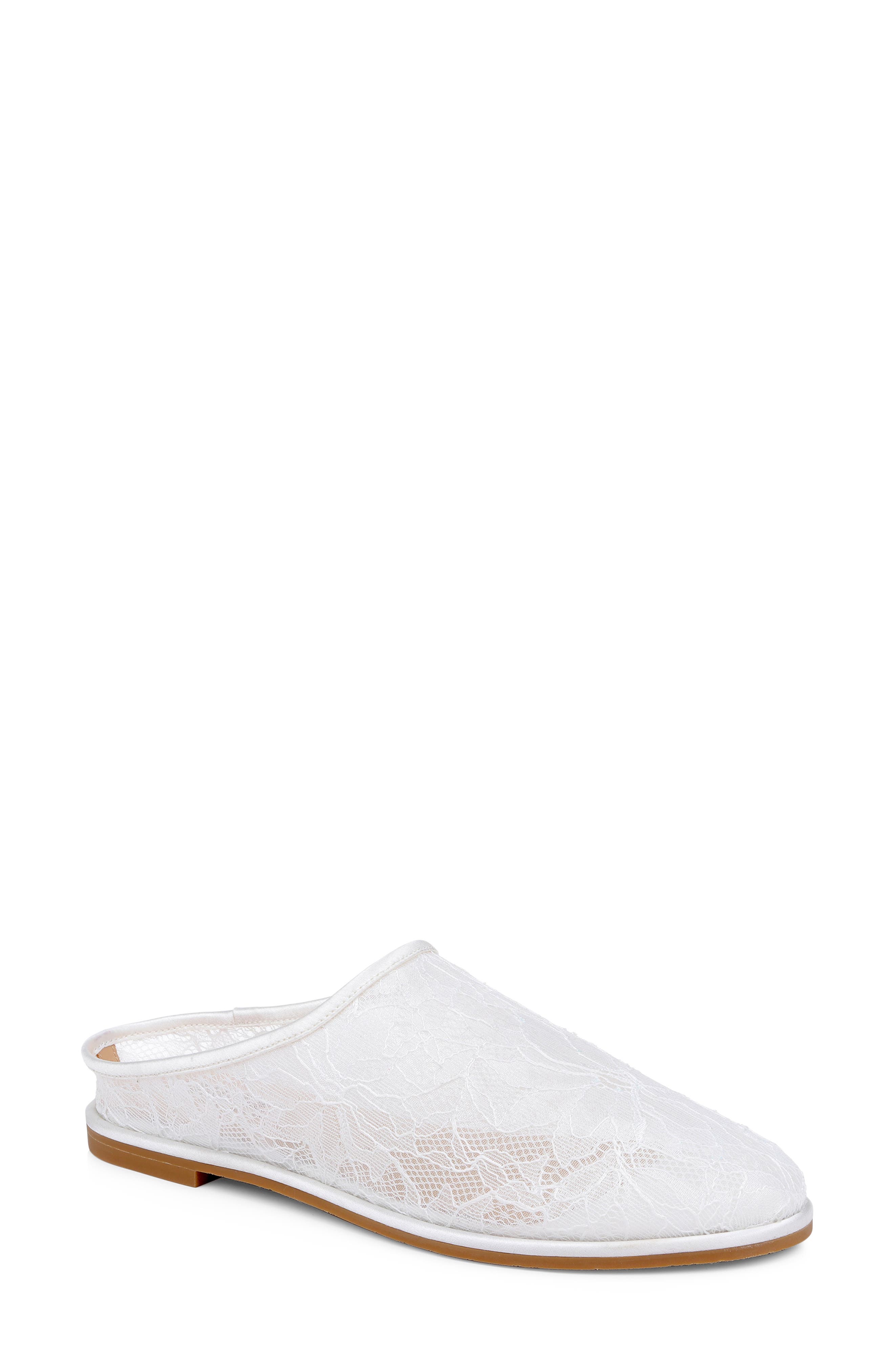Badgley Mischka Collection Yumi Mule, Main, color, White Lace