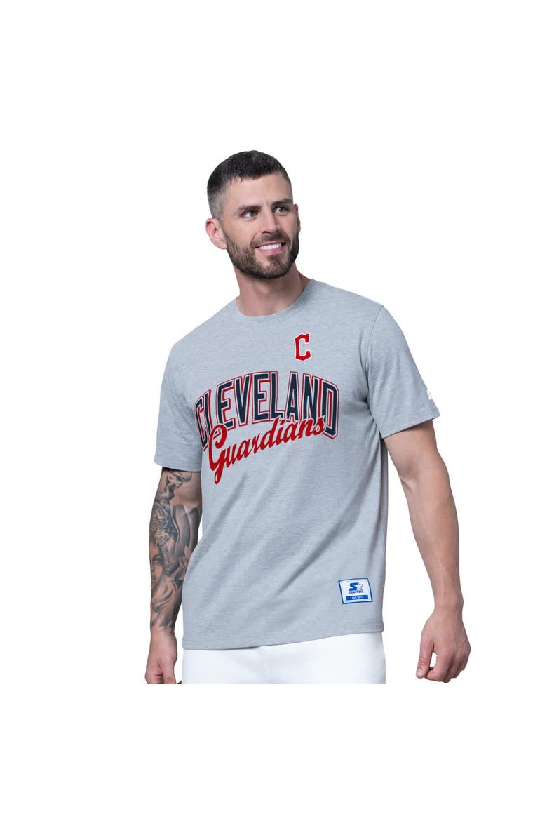 Men's Starter  Navy/Heather Gray Cleveland Guardians Two-Pack T-Shirt Set, Alternate, color, Navy