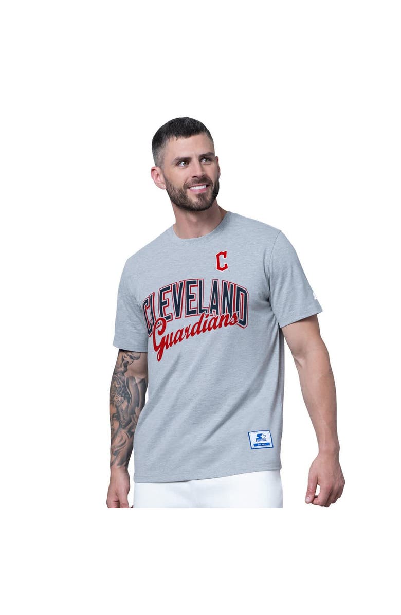 STARTER Men's Starter Navy/Heather Gray Cleveland Guardians Two-Pack T-Shirt Set, Alternate, color, Navy