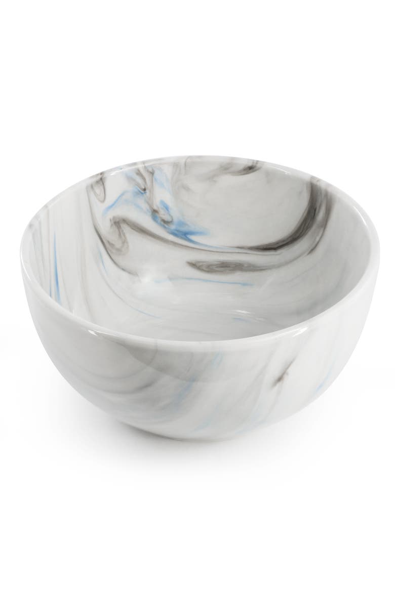 Fine Marble 16 Piece Porcelain Dinnerware Set, Alternate, color, Blue