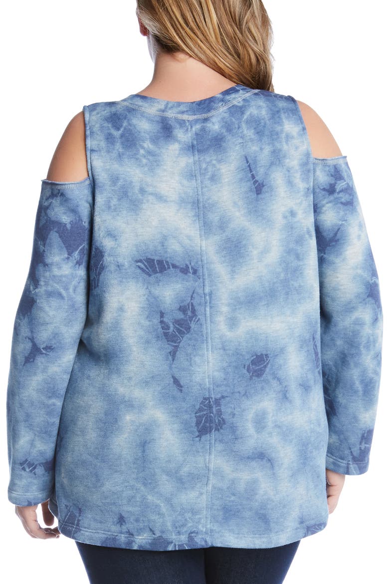 Cold Shoulder Sweatshirt, Alternate, color, TYE DYE