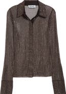 MONSE Crystal Embellished Button-Up Shirt