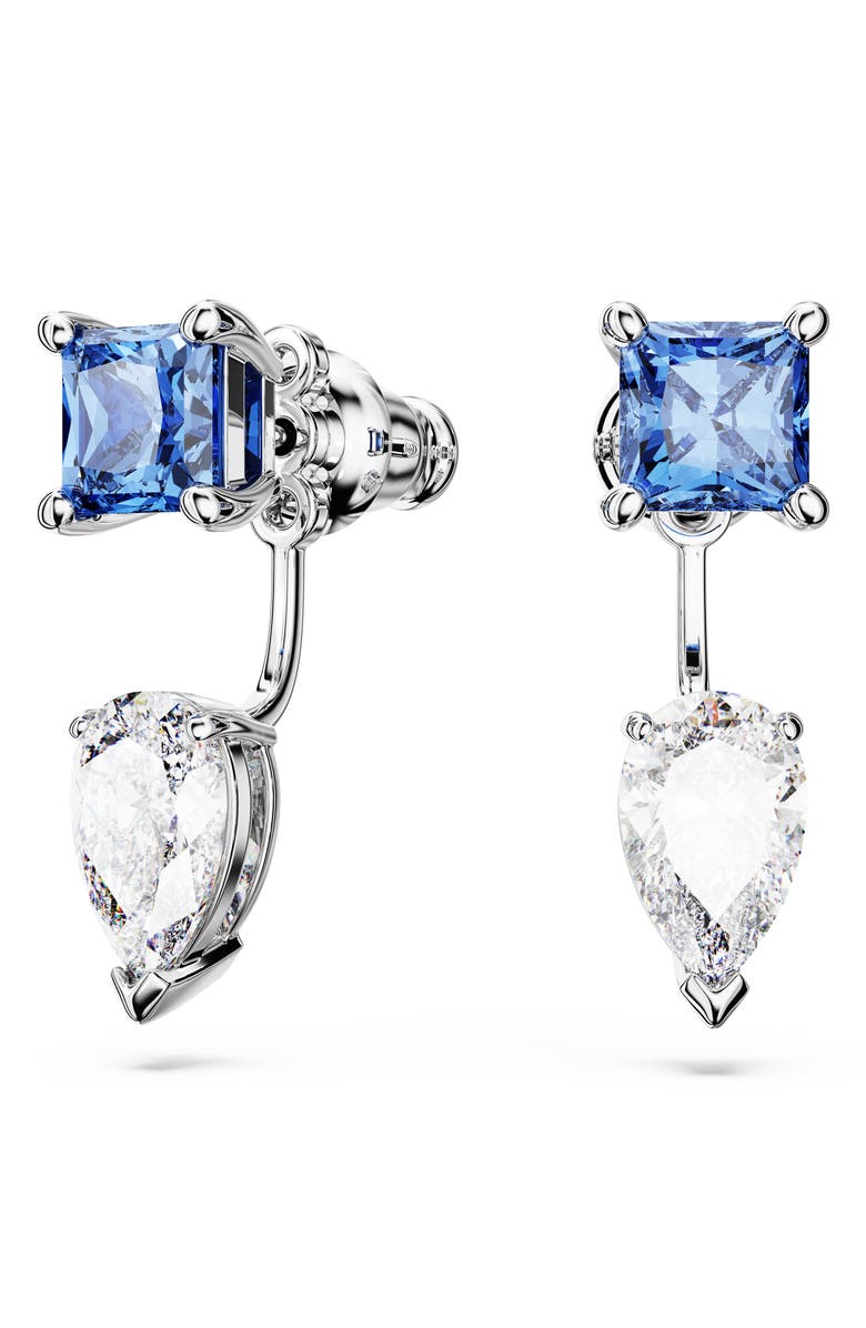 Swarovski Mesmera Zirconia Jacket Earrings, Main, color, Blue
