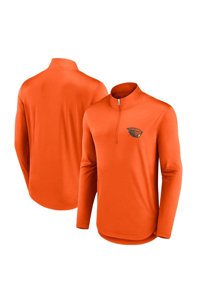 FANATICS Men's Fanatics Branded Orange Oregon State Beavers Quarterback Mock Neck Quarter-Zip Top, Main, color, Orange