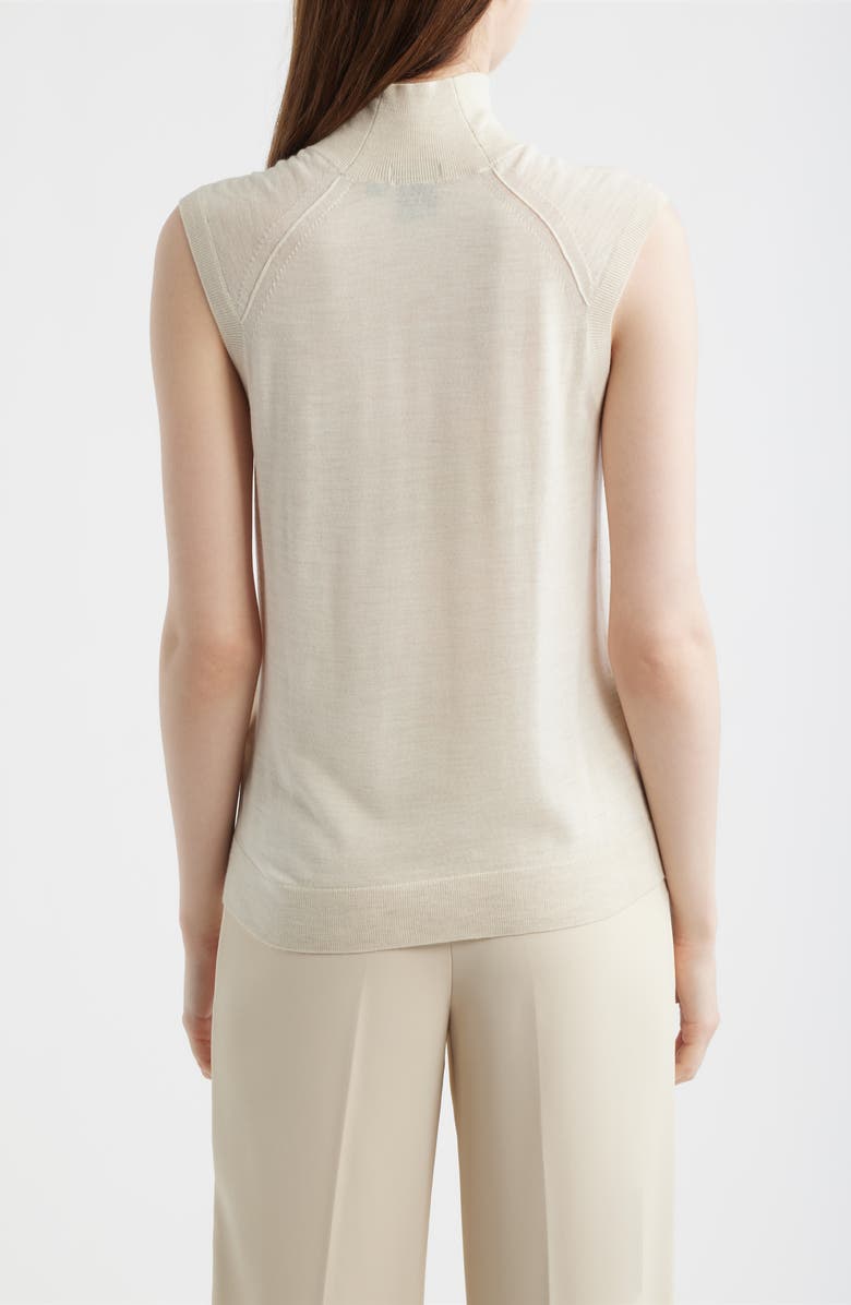 BOSS Fipini Virgin Wool Turtleneck Tank, Alternate, color, Light Pumice
