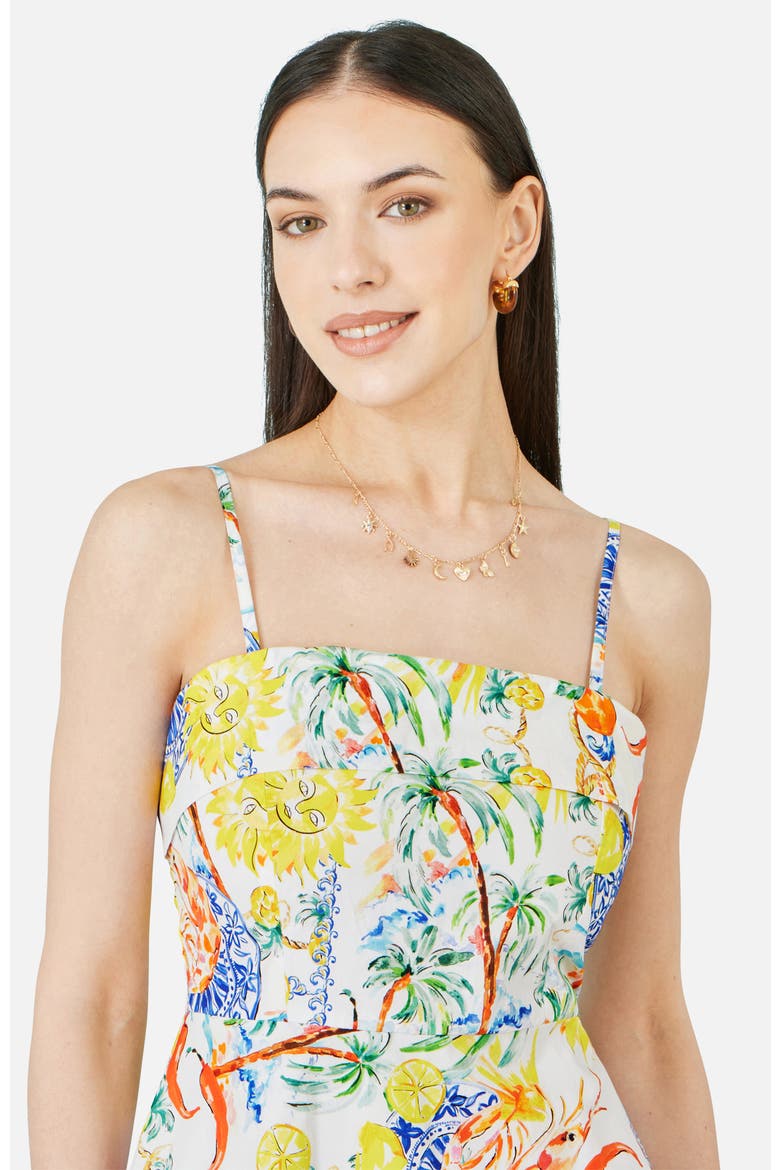 Print Cotton Mini Sun Dress, Alternate, color, Multi