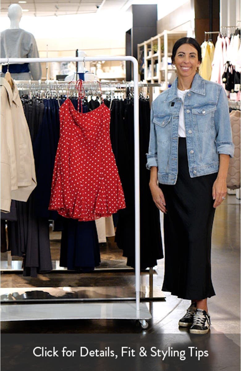 Delamere Polka Dot Halter Minidress, sales video thumbnail