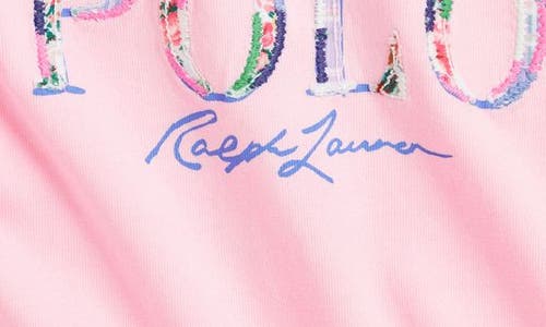 Polo Ralph Lauren Ralph Lauren Appliqué Cotton Graphic Dress & Bloomers In Carmel Pink