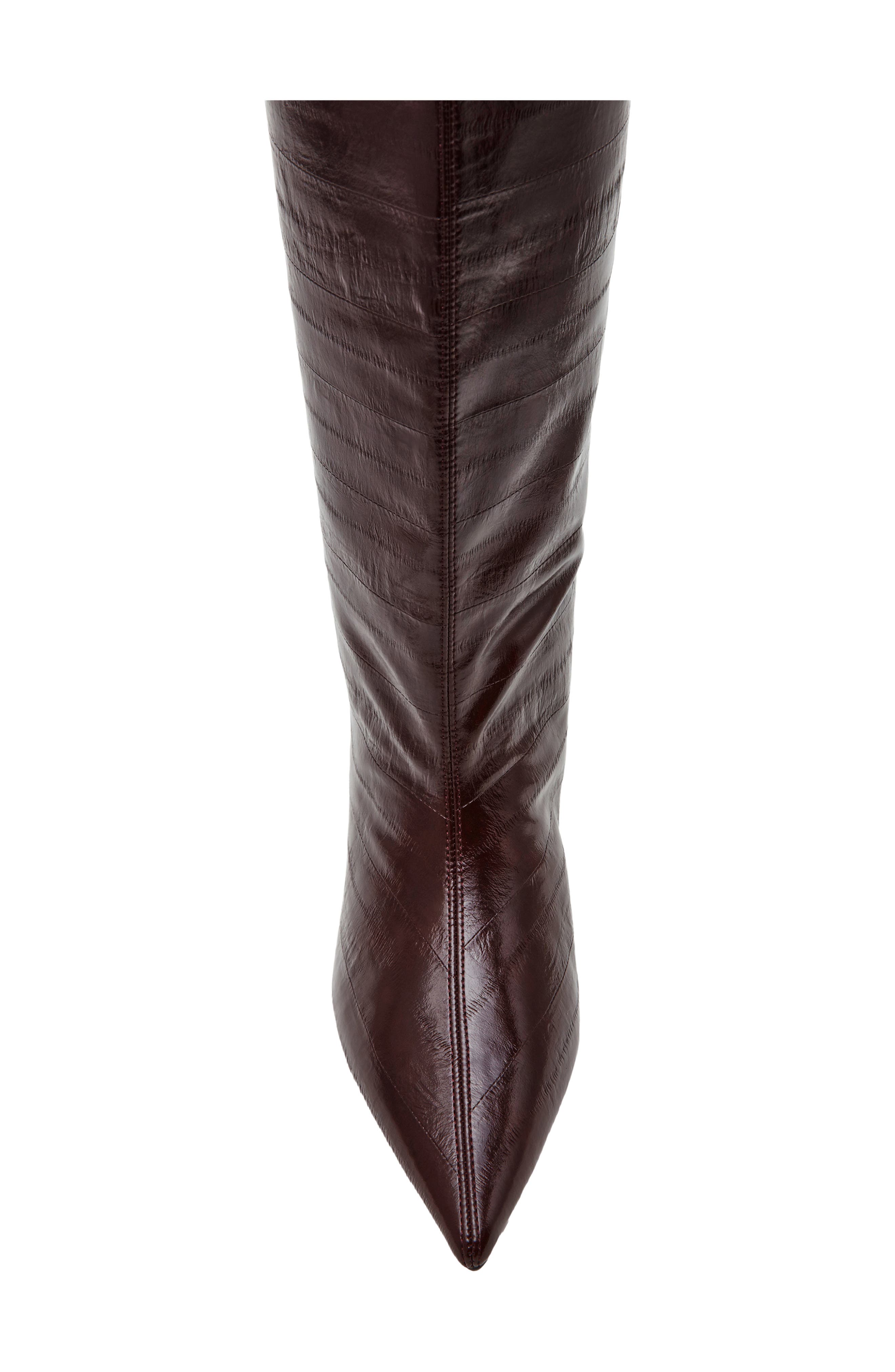 Lychee Pointed Toe Boot, Alternate, color, BURGUNDY EEL