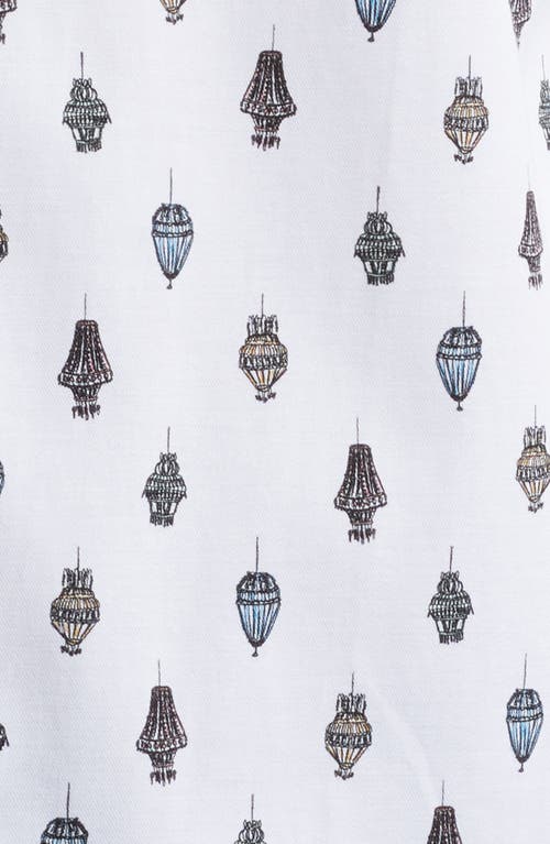Stone Rose Chandelier Print Shirt In White In White