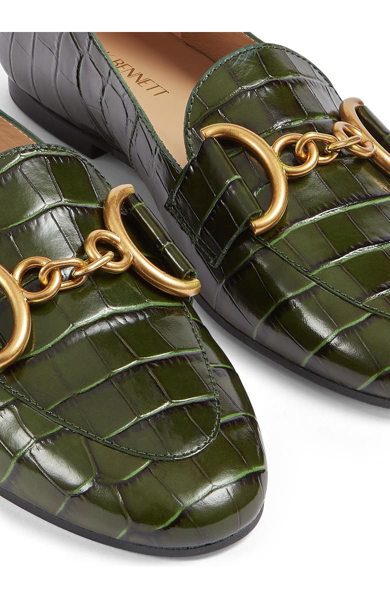 LK Bennett Daphne Croc Embossed Loafer, Alternate, color,