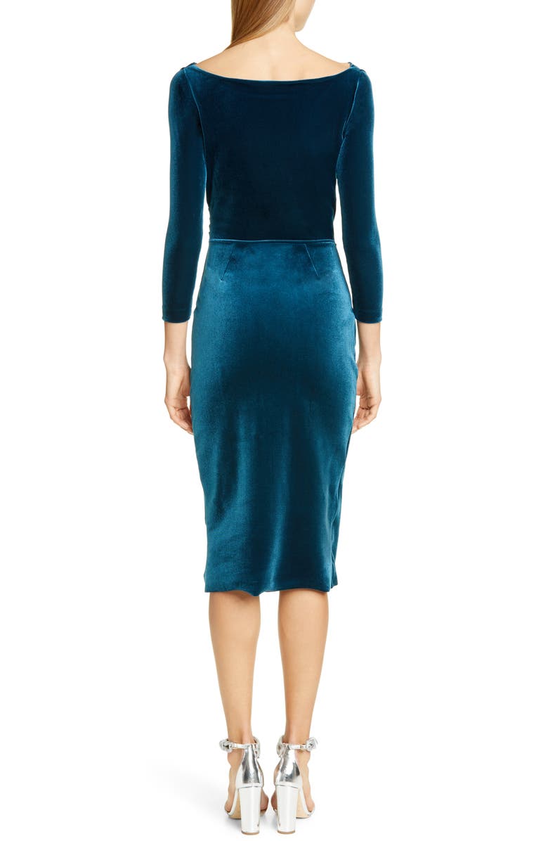 Chiara Boni La Petite Robe Florien Velvet Dress, Alternate, color, 