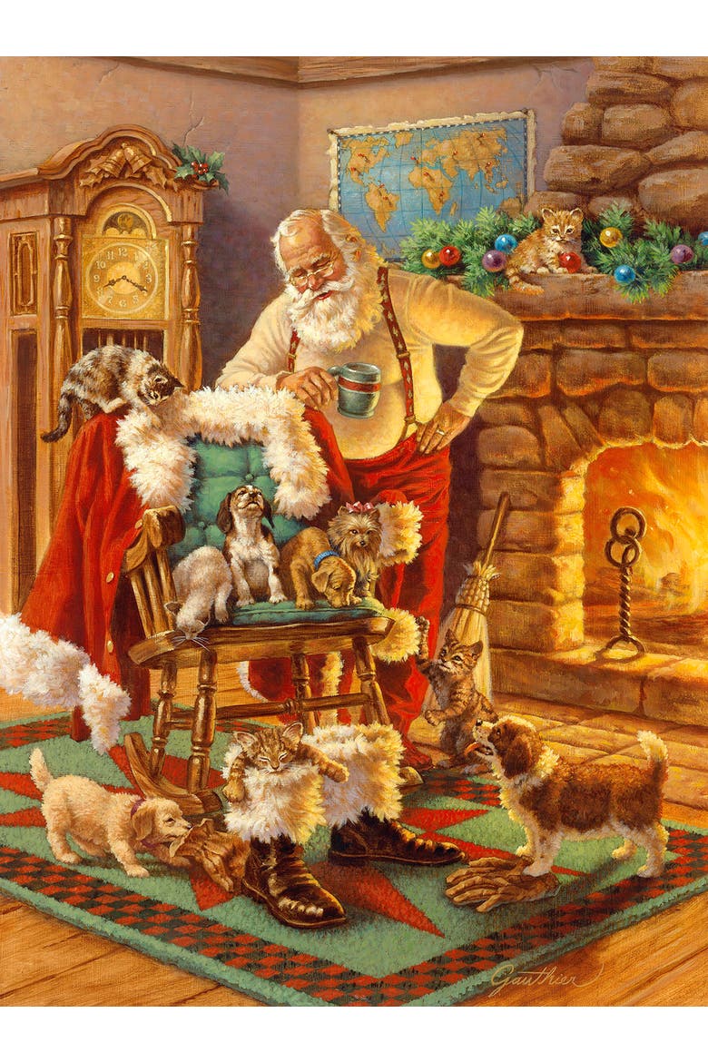 Santa and His Friends 1000 piece Jigsaw Puzzle for Adults, Alternate, color, Multicolor