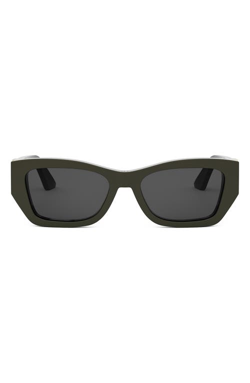 Dior Miss S1i 55mm Square Sunglasses In Dark Green/other/smoke