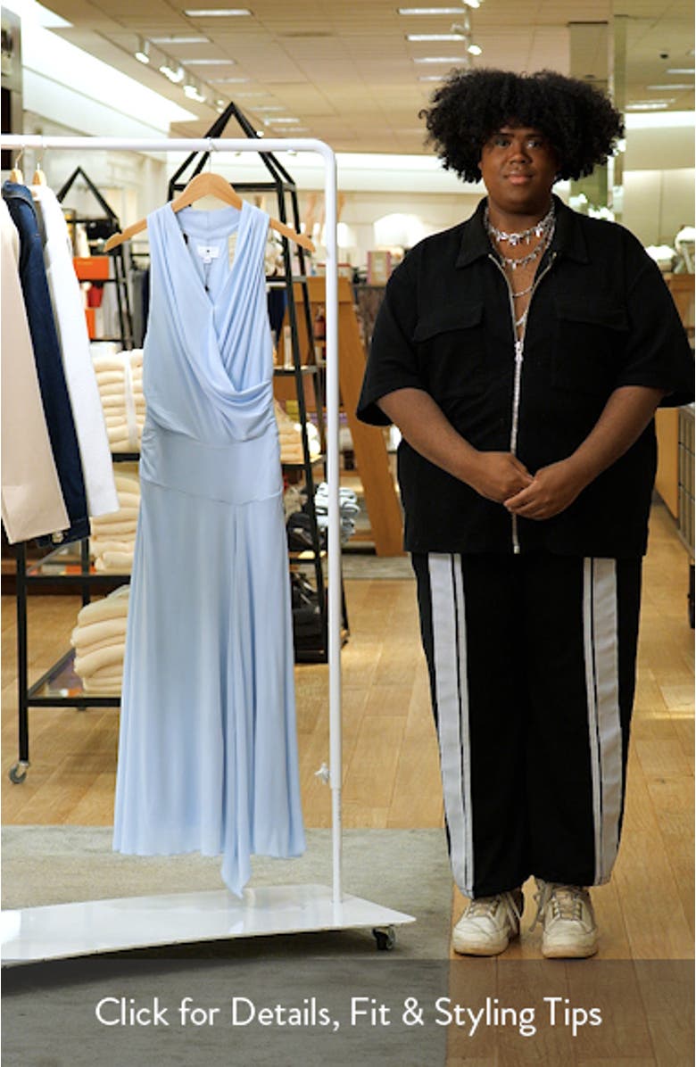 Surplice Handkerchief Hem Maxi Dress, sales video thumbnail