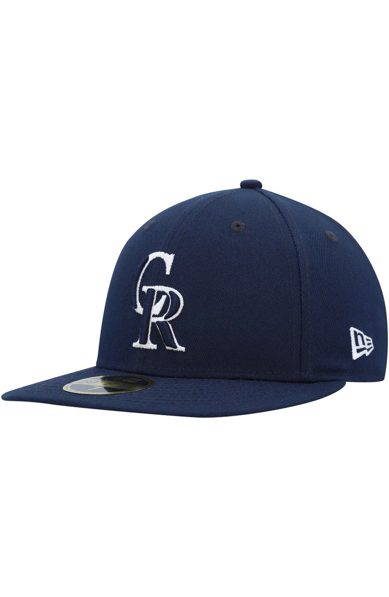 New Era Men's New Era Navy Colorado Rockies Oceanside Low Profile 59FIFTY Fitted Hat, Main, color, Navy
