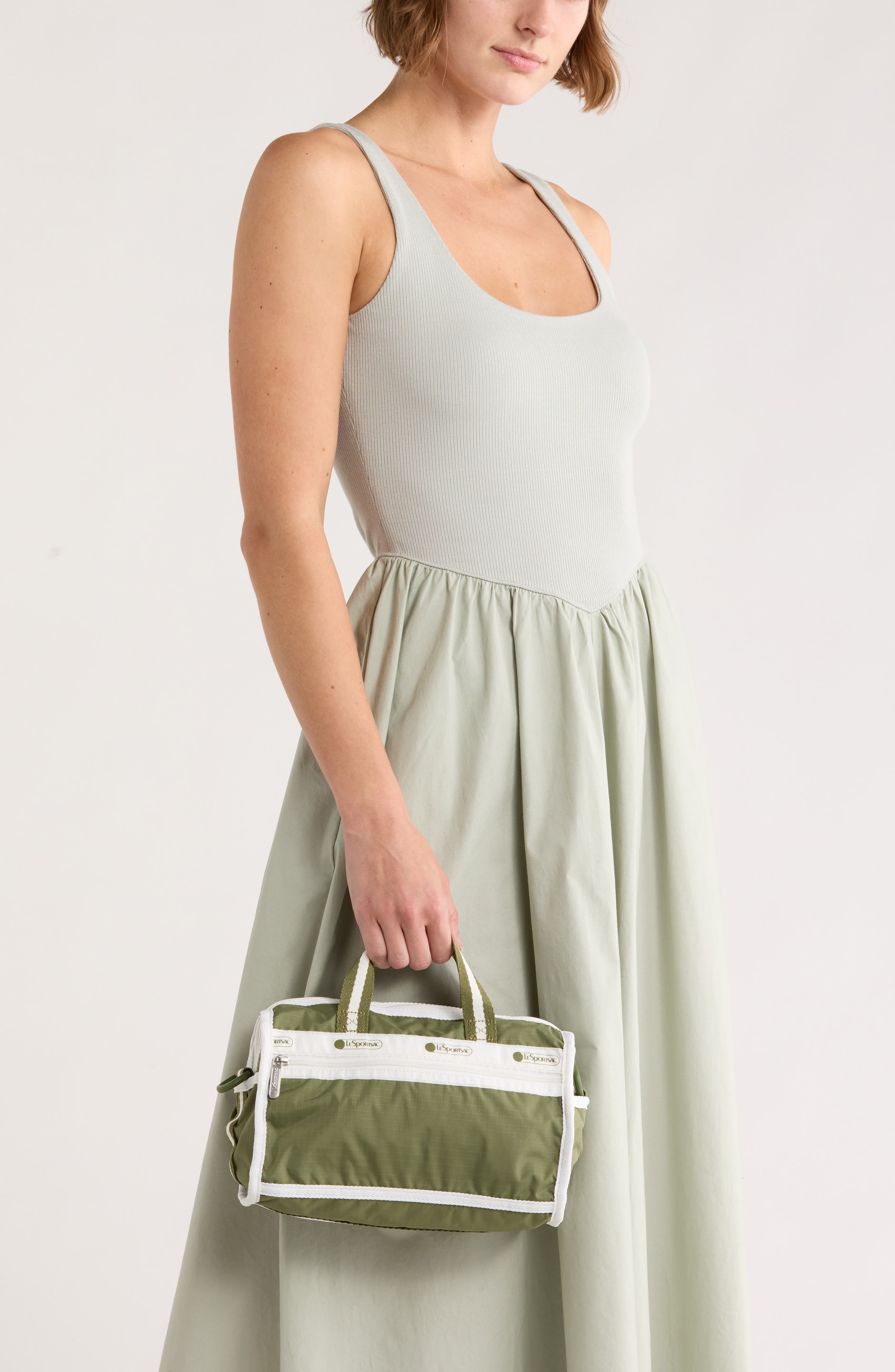 LeSportsac Mini Duffel Crossbody Bag, Alternate, color, Spectator Olive