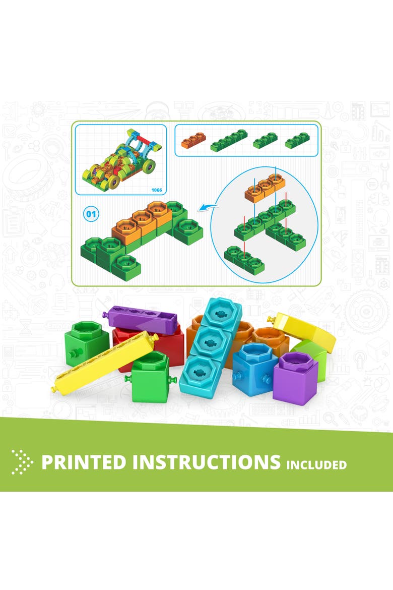 Qboidz Racing Car 10 Model Brick Building Set, Alternate, color, Multicolored