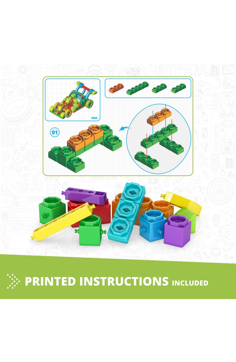 Engino Qboidz Racing Car 10 Model Brick Building Set, Alternate, color, Multicolored