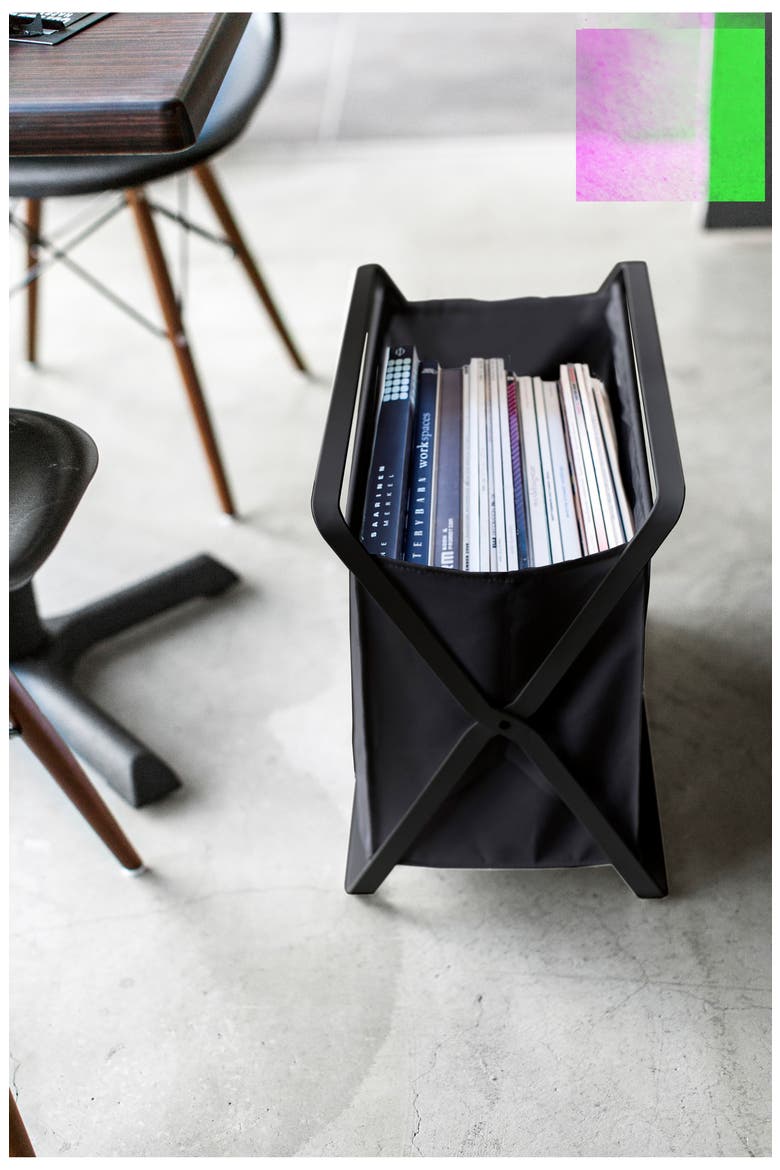 Tower Collapsible Storage Hamper, Alternate, color, BLACK