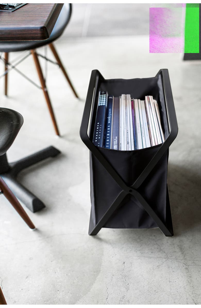 Yamazaki Tower Collapsible Storage Hamper, Alternate, color, Black