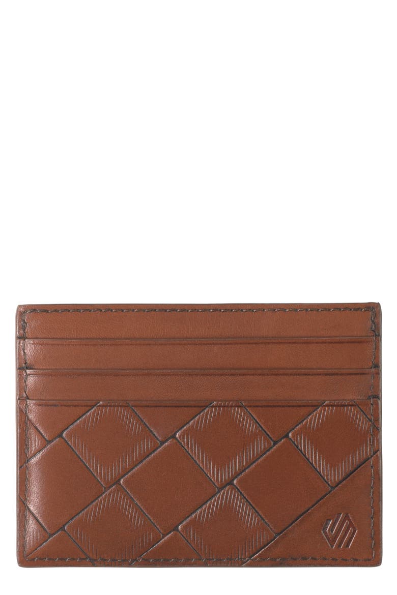 Hudson Basketweave Weekend Leather Card Case (Men) | Nordstrom