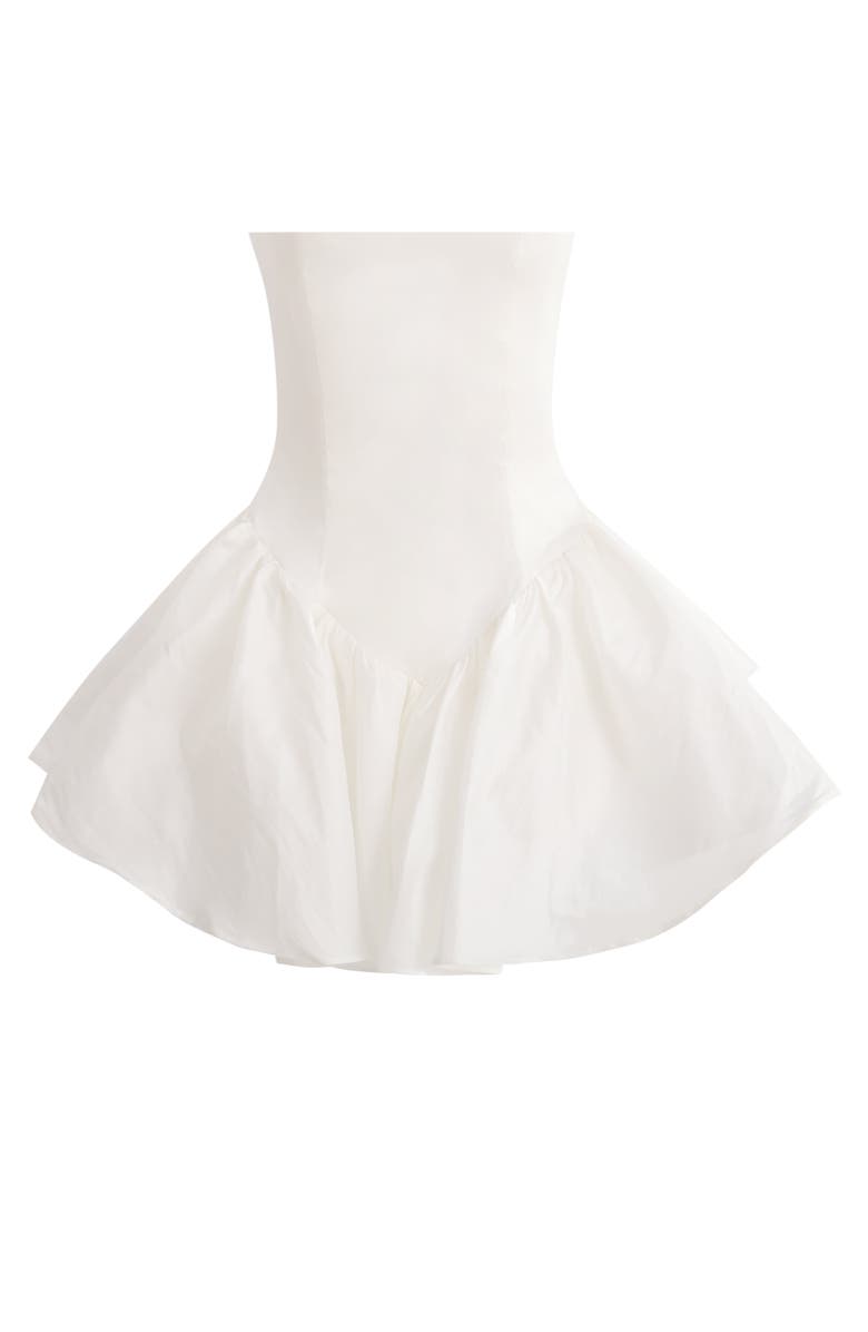 Tulleen Halter Flared Dress, Alternate, color, White