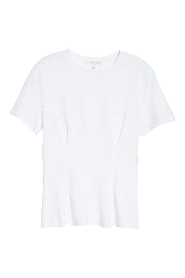 Corset Detail T-Shirt, Alternate, color, WHITE