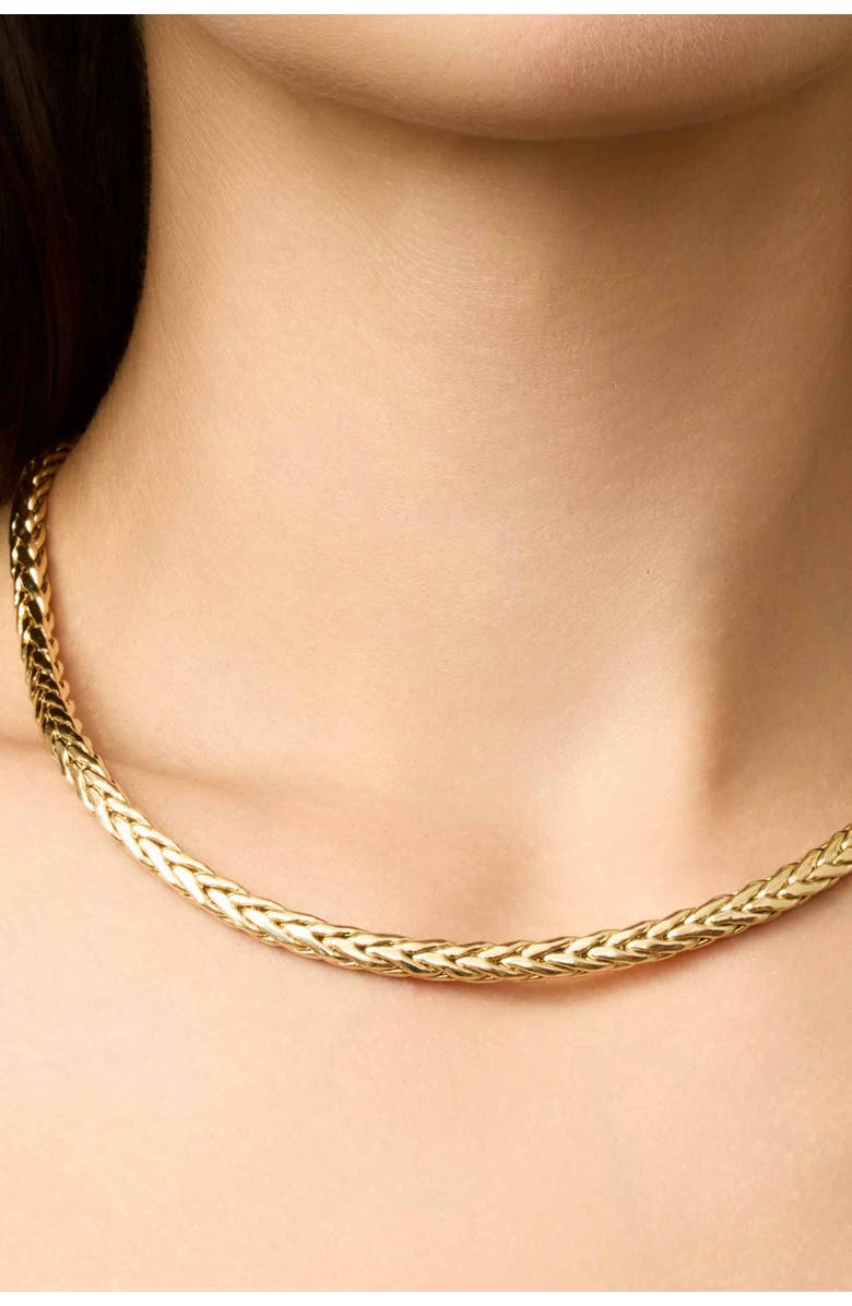 Oradina 14K Yellow Gold Royal Palms Necklace, Alternate, color, Yellow Gold