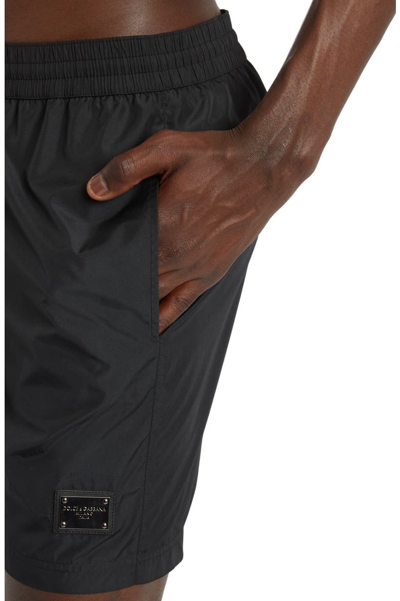 Box Logo Swim Trunks, Alternate, color, NERO