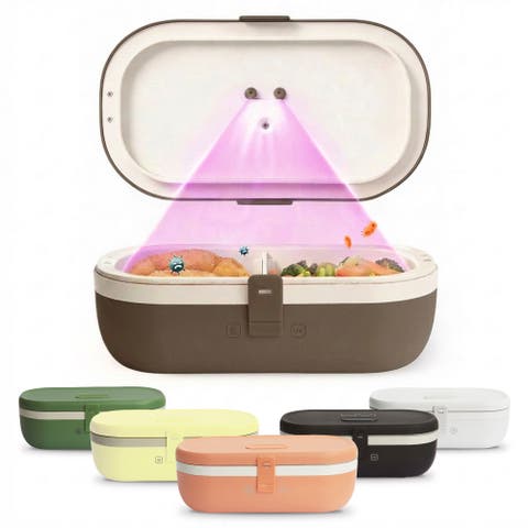 Self-Heating Lunch Box With USB-C Cord and UV Light Sanitizer