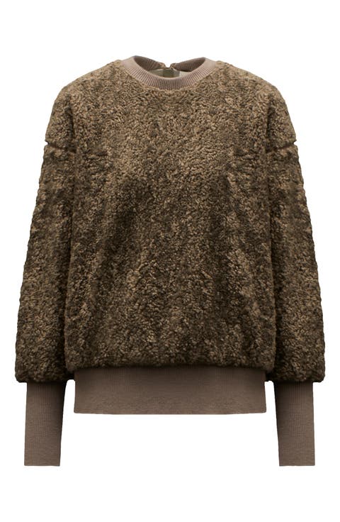 4 Moncler HYKE Faux Shearling Sweatshirt
