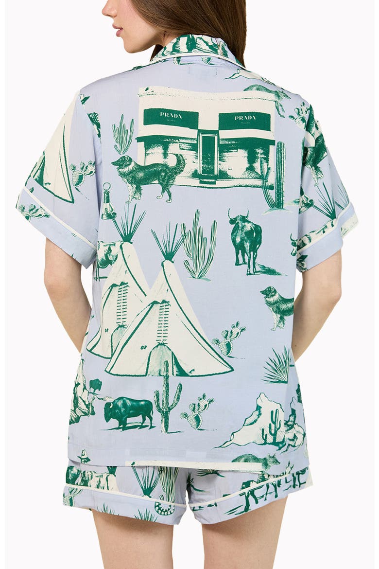Marfa Toile  Shorts Set, Alternate, color, Light Blue